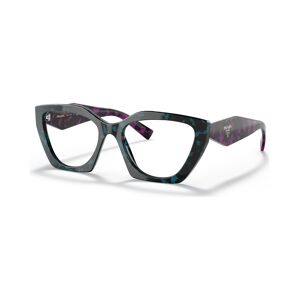 Prada Women's Irregular Eyeglasses, PR09YV54-o - Teal Tortoise