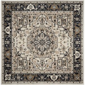 Safavieh Lyndhurst LNH334 Cream and Navy 7' x 7' Square Area Rug - White Grou