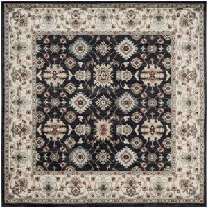 Safavieh Lyndhurst LNH332 Navy and Creme 7' x 7' Square Area Rug - Blue Group