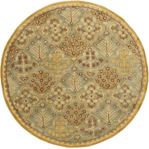 Safavieh Antiquity At613 Mist and Gold 8' x 8' Round Area Rug - Mist