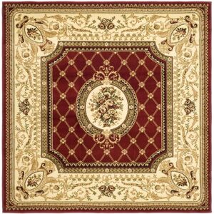 Safavieh Lyndhurst LNH223 Red and Ivory 6' x 6' Square Area Rug - Red Group