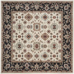 Safavieh Lyndhurst LNH332 Cream and Navy 7' x 7' Square Area Rug - White Grou