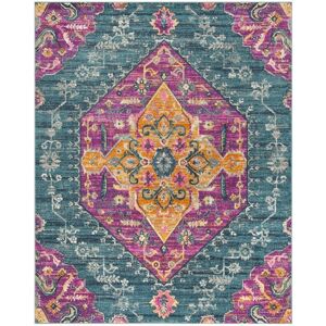 Safavieh Madison MAD119 Blue and Fuchsia 9' x 12' Area Rug - Blue