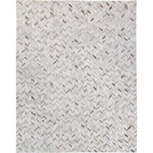 Exquisite Rugs Mosaic ER4062 5' x 8' Area Rug - Silver-Tone