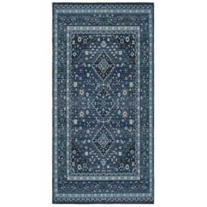 Safavieh Classic Vintage CLV101 Blue and Charcoal 4' x 6' Area Rug - Blue