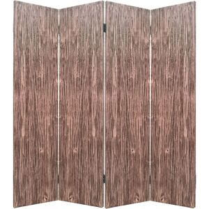 Screen Gems Handcrafted Rustic 4 Panel 7' x 7' Woodland Screen - Brown