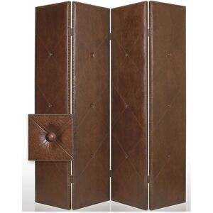 Screen Gems Double sided 4 Panel 7' Copley Screen - Brown