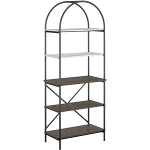 CosmoLiving by Cosmopolitan Vivienne 5 Shelf Bookcase - Gray