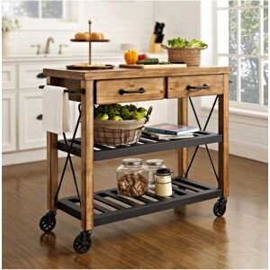 Crosley Roots Rack Industrial Kitchen Cart - Natural