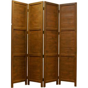 Screen Gems Double sided 4 Panel 7' Nantucket Screen - Brown