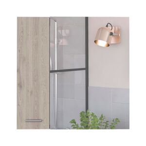 Simplie Fun Sines Medicine Cabinet, Four Internal Shelves, Double Door - Light - Grey