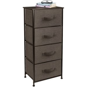 Sorbus Dresser With Fabric Bins - Brown