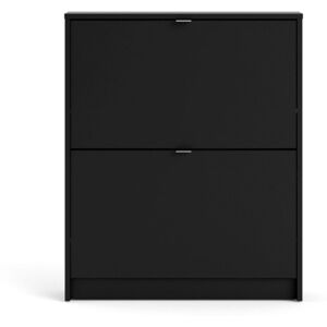 Tvilum Bright 2-Drawer Shoe Cabinet - Black Matte