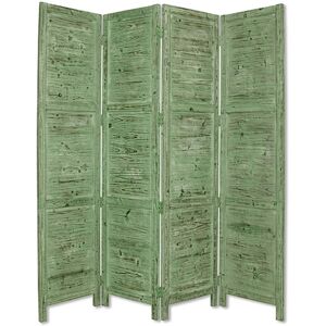 Screen Gems Double sided 4 Panel 7' Nantucket Screen - Green