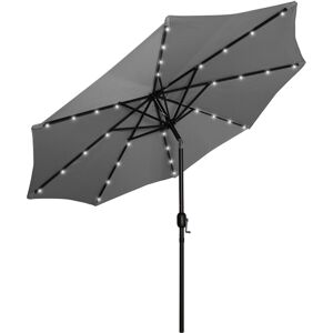 WestinTrends 9 ft. Patio Solar Power Led lights Market Umbrella - Gray