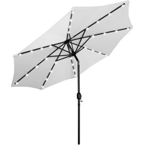 WestinTrends 9 ft. Patio Solar Power Led lights Market Umbrella - White