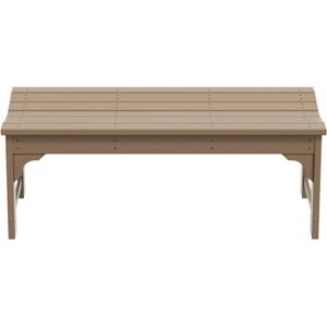 WestinTrends Backless All-Weather Outdoor Bench for Patio Garden - Weathered Wood