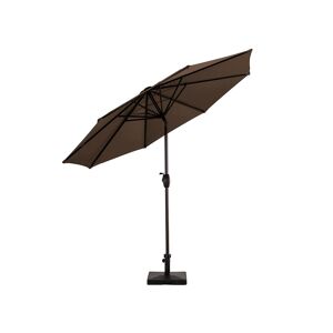 WestinTrends 9 Ft Outdoor Patio Market Table Umbrella with Square Concrete Base - Coffee