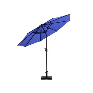 WestinTrends 9 Ft Outdoor Patio Market Table Umbrella with Square Concrete Base - Royal Blue