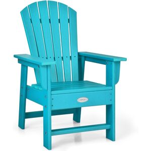 Costway Kids' Adirondack Chair Seat Weather Resistant for Ages 3-8 - Turquoise/Aqua