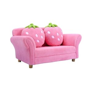 Costway Kids Sofa Strawberry Armrest Chair Lounge Couch Children - Pink