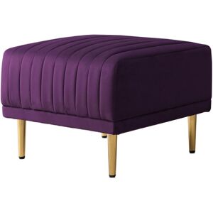 Simplie Fun Purple Velvet Ottoman for Modular Sectional Living Room Sofa or Chair - Purple