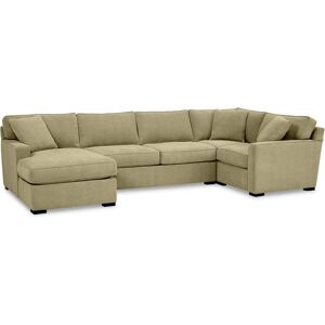 Furniture Radley 4-Pc. Fabric Chaise Sectional Sofa with Corner Piece, Created for Macy's - Heavenly Apple