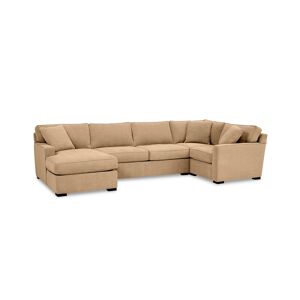 Furniture Radley 4-Pc. Fabric Chaise Sectional Sofa with Corner Piece, Created for Macy's - Heavenly Caramel