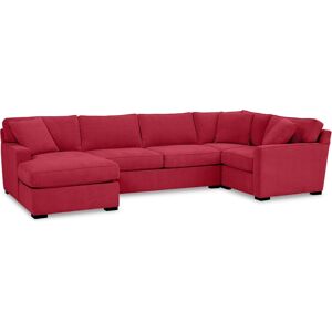 Furniture Radley 4-Pc. Fabric Chaise Sectional Sofa with Corner Piece, Created for Macy's - Heavenly Mulberry