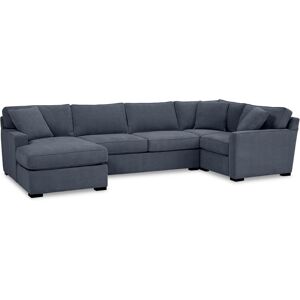 Furniture Radley 4-Pc. Fabric Chaise Sectional Sofa with Corner Piece, Created for Macy's - Heavenly Naval