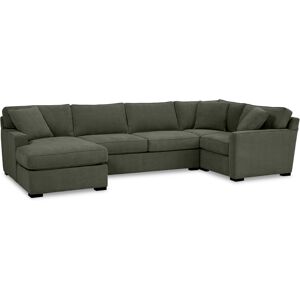 Furniture Radley 4-Pc. Fabric Chaise Sectional Sofa with Corner Piece, Created for Macy's - Heavenly Olive