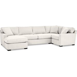 Furniture Radley 4-Pc. Fabric Chaise Sectional Sofa with Corner Piece, Created for Macy's - Heavenly Oyster