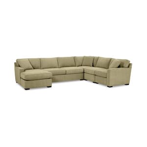 Furniture Radley 5-Pc. Fabric Chaise Sectional Sofa with Corner Piece, Created for Macy's - Heavenly Apple