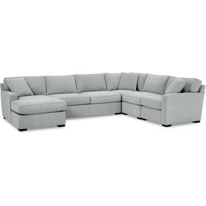 Furniture Radley 5-Pc. Fabric Chaise Sectional Sofa with Corner Piece, Created for Macy's - Heavenly Cinder