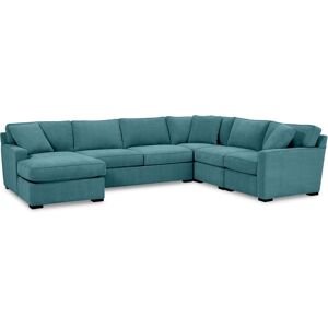 Furniture Radley 5-Pc. Fabric Chaise Sectional Sofa with Corner Piece, Created for Macy's - Heavenly Sapphire