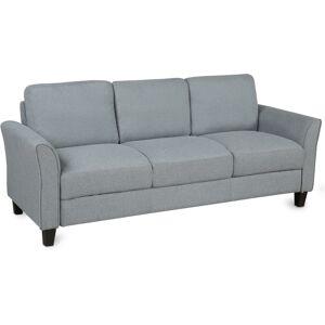 Simplie Fun 3-Seat Sofa Living Room Linen Fabric Sofa (3-Seat Sofa) - Grey