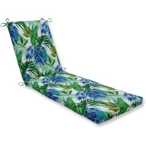 Pillow Perfect Printed Outdoor Chaise Lounge Cushion - Blue Tropical