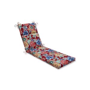 Pillow Perfect Printed Outdoor Chaise Lounge Cushion - Red Floral