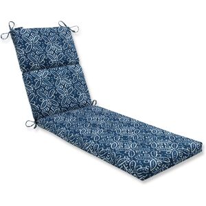 Pillow Perfect Printed Outdoor Chaise Lounge Cushion - Merida Blue