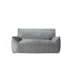 Noble House Velie Modern 2 Seater Bean Bag Chair with Armrests - Gray