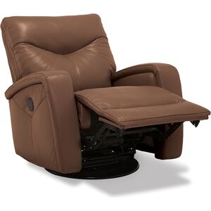 Furniture Erith Leather Power Swivel Glider Recliner - Biscotti (Special Order)