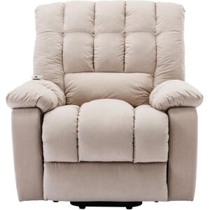 Simplie Fun Electric Power Lift Massage Recliner Chair with Heat & Vibration - Beige/khaki