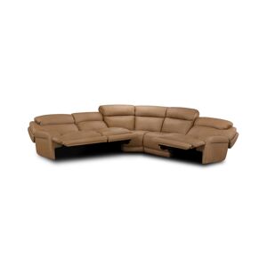 Furniture Closeout! Daventry 5-Pc. Leather Sectional Sofa With 3 Power Recliners, Power Headrests And Usb Power Outlet - Tan