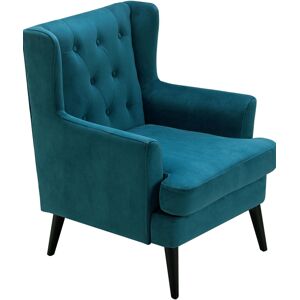 Elle Decor Celeste Tufted Velvet Accent Chair - Teal