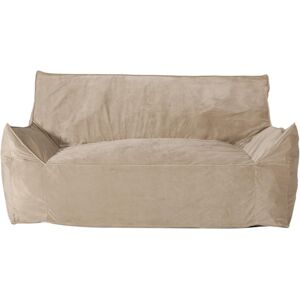 Noble House Velie Modern 2 Seater Bean Bag Chair with Armrests - Taupe