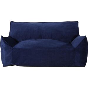 Noble House Velie Modern 2 Seater Bean Bag Chair with Armrests - Navy Blue