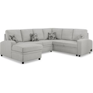 Serta Mae Sectional Sofa with Power and Usb Ports - Ivory