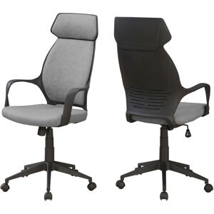 Monarch Specialties Office Chair -Microfiber, High Back Executive - Gray