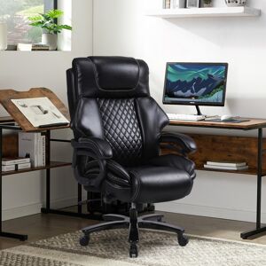 Simplie Fun Office Chair Heavy And Tall Adjustable Executive Big And Tall Office Chair - Black