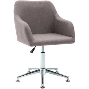 vidaXL Swivel Office Chair Fabric - Brown